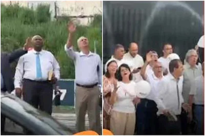 Pastor interdita igreja após protestos, e membros da AD Santo André cultuam na rua