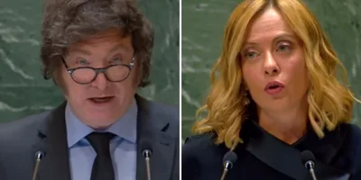 Javier Milei e Giorgia Meloni discursam na ONU defendendo a liberdade religiosa
