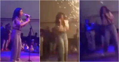 Urgente: Cantora gospel Priscilla Alcantara se assusta com fogo no palco. Assista!