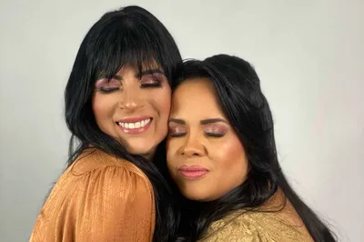 Por trás da foto de Fernanda Brum e Cassiane