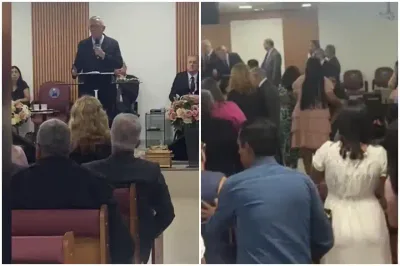Fiéis cercam presidente da AD Curitiba após troca de pastor: “Não toque em mim”
