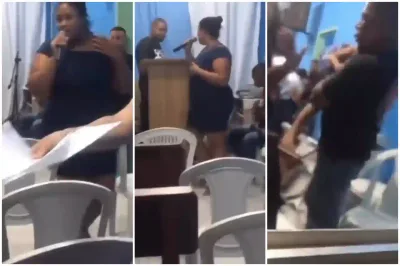 Esposa de pastor acusa marido de traição durante culto; "Tá ficando com a levita"