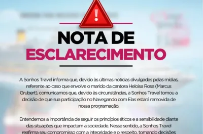 Em nota, Sonhos Travel nega participação de Heloisa Rosa no cruzeiro “Navegando com Elas”