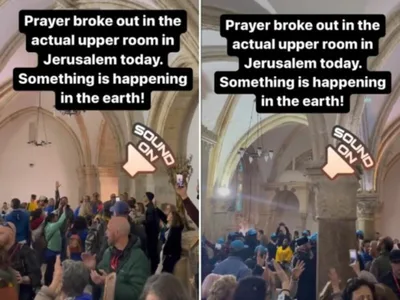 Oração espontânea irrompe no Cenáculo de Jerusalém: "Línguas celestiais"