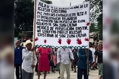 Evangélicos fazem manifestação contra perseguição no México