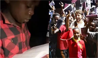 Vídeo: criança chora de alegria ao receber Bíblia de missionário