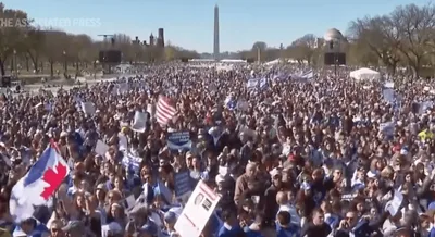 Milhares de pessoas marcham em Washington em apoio a Israel
