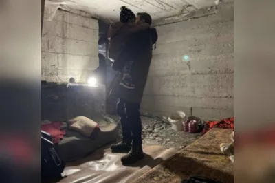 Membros transformam garagem subterrânea de sua igreja em abrigo antiaéreo em Kiev