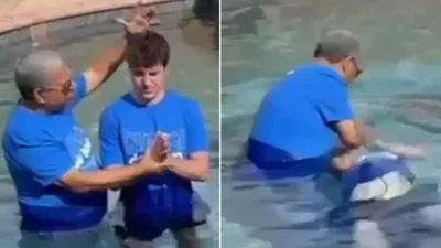 Filho de Gugu é batizado nos EUA por pastor da família