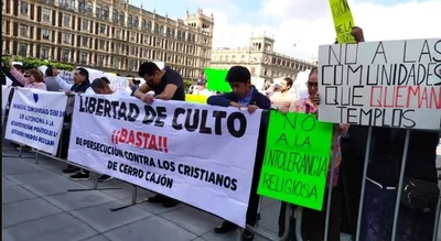 Evangélicos protestam contra a perseguição religiosa no México