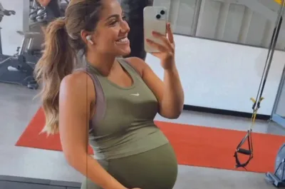 Gabriela Rocha comemora 36 semanas de gravidez do filho Levi