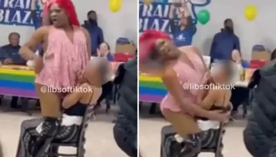 Drag queen causa indignação ao dançar montado em adolescente