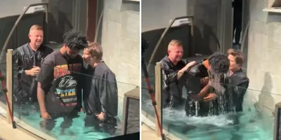 Jogador da NFL é batizado na igreja: \"Obrigado, Senhor por este dia\"