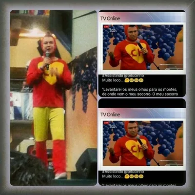 Lucinho Barreto ministra com fantasia de Chapolin Colorado