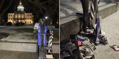 Estátua de demônio instalada próximo à Assembleia Legislativa nos EUA é destruída em 48h