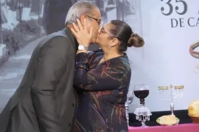 Léa Mendonça celebra 35 anos de casamento