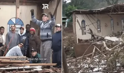 Assembleia de Deus no RS desaba e deixa pastor e membro feridos
