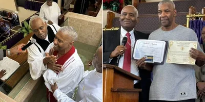 Denzel Washington é batizado e ordenado pastor nos EUA: ‘Nada é impossível para Deus’