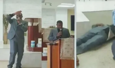 ‘Glorificado seja o nome do Senhor’, diz pastor no púlpito antes de morrer