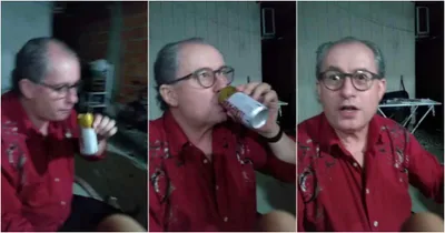 Arrependido, homem que filmou Reuel bebendo cerveja tentou o suicídio