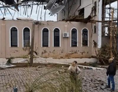 Assembleia de Deus fica totalmente destruída após enchente no RS