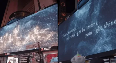 Times Square exibe textos bíblicos para celebrar Natal