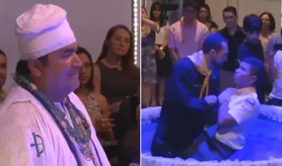 Pai de santo se converteu após ir à igreja tentar impedir batismo do filho
