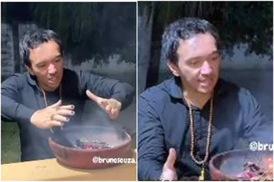 Satanista faz ritual para decretar o fim das igrejas cristãs
