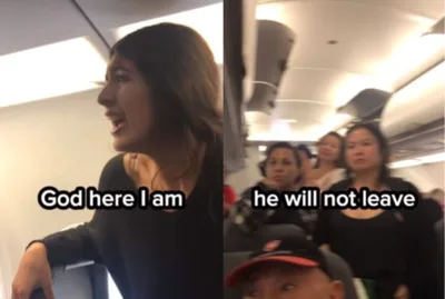 Influenciadora compartilha evangelho em avião cheio de passageiros
