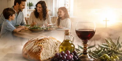 Mesa que cura: O poder do pão, do vinho e do azeite
