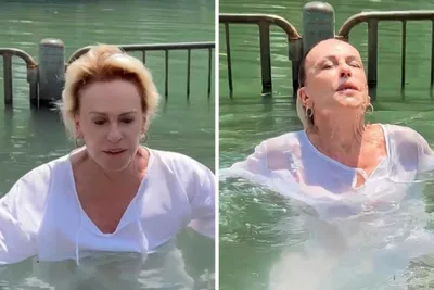 Há um ano, Ana Maria Braga se batizava nas águas sagradas do Rio Jordão