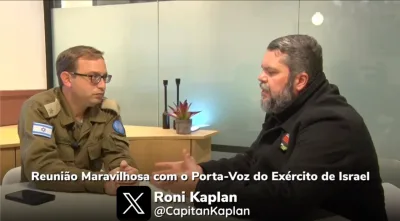 Com Agenor Duque, porta-voz do Exército de Israel agradece as orações do povo brasileiro