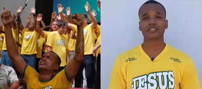 Ex-viciado que morou na rua chora ao ser batizado nas águas