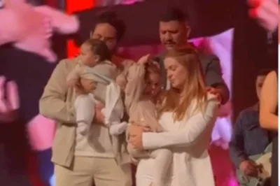 Viih Tube e Eliezer apresentam o filho Ravi na Igreja Lagoinha Alphaville