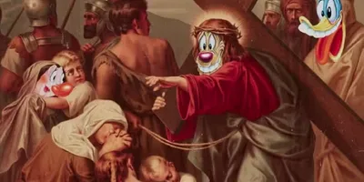 Pintura de Jesus com rosto de Looney Tunes é removida de exposição na Austrália