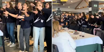 Coral de alunos cristãos louva em restaurante e emociona: ‘A refeição virou culto’