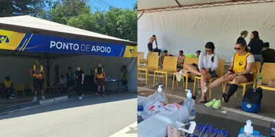 Rede Novo Tempo monta tenda de apoio aos romeiros em rodovia de SP