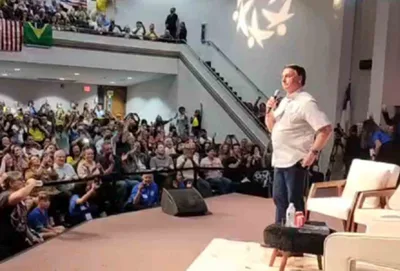 Bolsonaro questiona resultado das eleições em discurso em igreja nos EUA