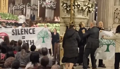 Manifestantes invadem igreja durante missa de Páscoa aos gritos de “Palestina Livre”