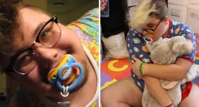 Adultos se vestem como bebês com comportamentos bizarros