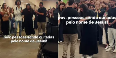 Mulher deixa cadeira de rodas e anda em conferência: \"Deus ainda cura\"
