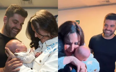Apresentadora Nadja Haddad louva a Deus pelo filho sair da UTI