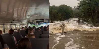 Meninas resgatadas de enchente louvam em ônibus nos EUA: \"O Senhor veio até mim\"