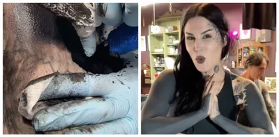Tatuagens: após batismo, Kat von D apaga desenhos de ocultismo
