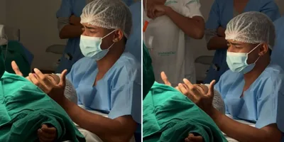 Após anos de espera, pai emociona ao orar antes do parto: “É um milagre que o Senhor fez”