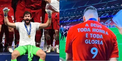 Alisson e Firmino glorificam a Deus por vitória do Liverpool na 'Champions League'