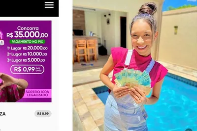 Vitória Souza divulga sorteio de R$ 35 mil e fãs questionam; “Crente divulgando joguinho?”