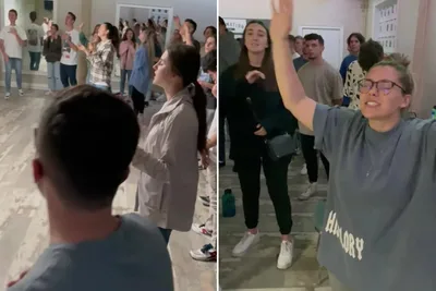 Jovens russos e ucranianos se unem em culto de adoração