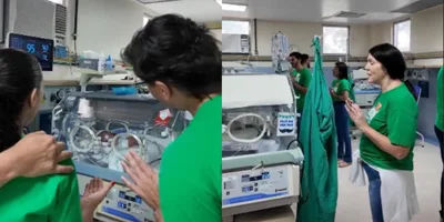 Coral canta louvor para bebês recém-nascidos em UTI Neonatal