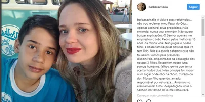 \"Estou despedaçada, mas o Senhor me restaurará\", diz mãe de garoto morto em Goiânia